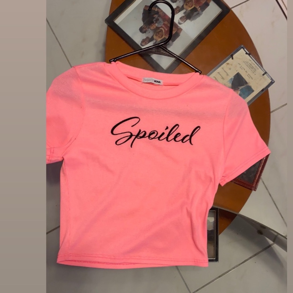 Fashion nova pink crop top